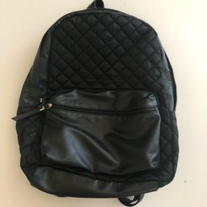 Leather Look with Quilted Detail Backpack